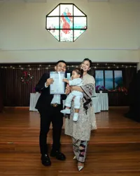 Momen Baptisan Juandeo Anak Judika dan Duma Riris, Penuh Bahagia