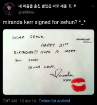 Momen Sehun EXO Saat Bucin Miranda Kerr, Sampai Sekarang Masih Sering Dikenang Penggemar