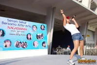 Melinda di Stadion Senayan Jakarta