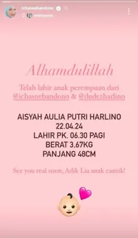 Parasnya Cantik, 8 Potret Kisah Anak Ketiga Alyssa Soebandono & Dude Harlino yang Baru Lahir
