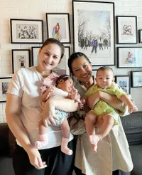 Perjodohan Sejak Dini, Potret Baby Balint Anak Susu Mona Ratuliu dan Baby Nakeya Putri Nola Be3 Saat Malam Mingguan Bareng