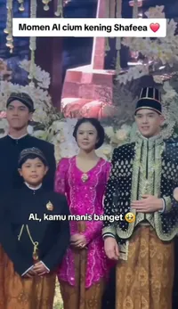 Potret Al Ghazali Cium Kening Shafeea di Momen Ngunduh Mantu, Pelukan Hangat Jadi Tanda Kasih Sayang Terhadap Adik