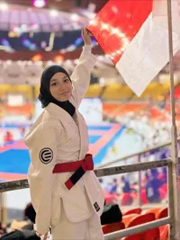 10 Potret Anak Lyra Virna Ikut Kompetisi Jujitsu Internasional di Bangkok