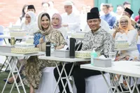 Potret Annisa Yudhoyono di Acara Pengajian Jelang Keberangkatan Haji Ibas dan Istri, Cantik
