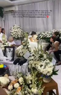 Potret Baby Kamari Saat Mendiang Dali Wassink Disemayamkan, Tepuk-Tepuk Peti Sang Ayah Bikin Sedih