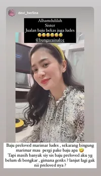 Potret Bunga Zainal yang Baru Saja Jualan Baju Bekas, Kaget Saat Nemu Baju Branded-nya Bolong Karena Terlalu Lama Disimpan