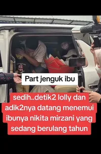 Potret Detik-detik Lolly dan Kedua Adiknya Jenguk Nikita Mirzani di Rutan Polda Metro Jaya, Bawa Buket Bunga
