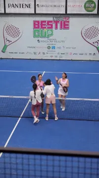 7 Potret Gisella Anastasia Berpasangan dengan Naysila Mirdad, Tanding Padel Lawan Nagita Slavina