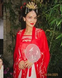 Potret Luna Maya Bridal Shower Pakai Hanfu, Pesona Cantiknya Makin Memancar