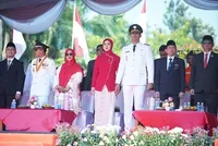 Potret Margin Wieherm Upacara Kemerdekaan Perdana Jadi Istri Wakil Bupati Bandung