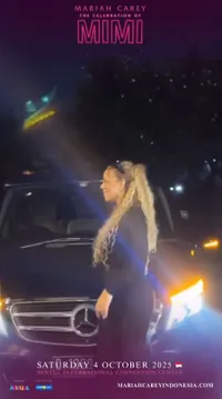 Potret Mariah Carey Tiba di Jakarta Bahagia Disambut Ondel-Ondel Menari