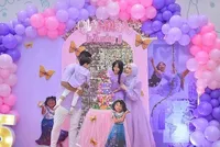 Potret Perayaan Ultah ke-5 Qiandra Anak Ryana Dea dan Puadin Redi, Seru Bernuansa Ungu