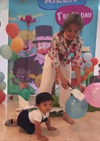 Potret Perayaan Ultah Pertama Aizen Anak Erick Iskandar, Jedar Tertawa Bahagia - Meriah Pesta di Rumah