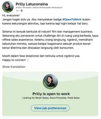 Prilly Latuconsina Cari Kerja di Linkedin, Riwayat Pengalamannya Ngeri