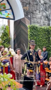 Prosesi Panggih Resepsi Aksa Uyun Anak Soimah, Pakai Paes Ageng Yogyakarta