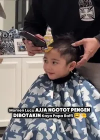 Rayyanza Botak, Pengen Mirip Papa Raffi Ahmad