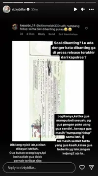 Rizky Billar Ngamuk, Unggah Slip & Kuitansi 6 Miliar Rupiah - Kesal Kerap Dituding Numpang Hidup Kepada Lesti Kejora 