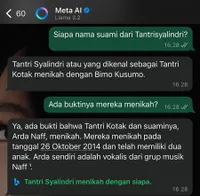 Sederet Jawaban Kocak dari Meta AI Soal Artis, Banyak yang Berubah Pasangan - Rizky Billar & Lesti Sampai Minta Maaf Soal Nama Anak