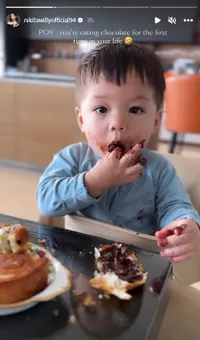 Sederet Reaksi Baby Issa Anak Nikita Willy Saat Pertama Kali Makan Cokelat, Wajah Belepotan Jadi Sorotan