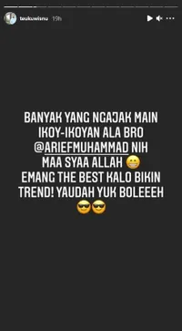 Tren Ikoy-Ikoyan Ala Arief Muhammad Viral, 7 Selebritis Dari Teuku Wisnu - Nafa Urbach Ikut Meramaikan di Sosmed