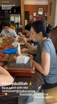 Usai Klarifikasi, Teuku Rassya dan Tamara Bleszynski Makan Siang Bareng