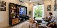 12  Inspirasi Model Rak TV Minimalis, Ruang Keluarga Makin Rapi dan Modern