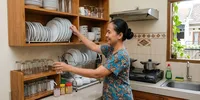 5 Cara Menata Piring dan Gelas di Dapur agar Hemat Tempat dan Tetap Rapi