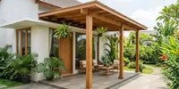 6 Inspirasi Kanopi dengan Tiang Teras Rumah yang Menarik, Modern dan Elegan