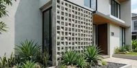 7 Inspirasi Fasad Rumah dengan Roster Beton dan Agave, Modern serta Mudah Dirawat