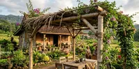 7 Inspirasi Pergola Bambu untuk Rumah Pedesaan, Halaman Terasa Lebih Teduh dan Alami