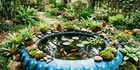 Cara Bikin Kolam Mini dari Ban Bekas untuk Hiasan Taman Rumah