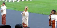 Deretan Artis Hadiri Upacara Penurunan Bendera HUT RI ke-81 di Istana Merdeka