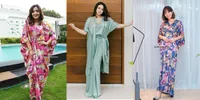 Edisi Lebaran, Intip 7 Potret Seleb Cantik Ini Pakai Busana Kaftan