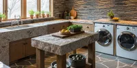 Inspirasi Dapur dan Area Cuci Batu Alam yang Tahan Lama, Estetik, dan Fungsional