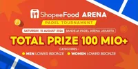 Jerome Polin dan Fanny Ghassani Siap Main Bareng di ShopeeFood Arena: Padel Tournament, Pendaftaran Gratis!