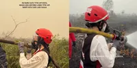 Riyuka Bunga Jadi Relawan Pemadam Karhutla, Soroti Asap Pekat Di Palangkaraya