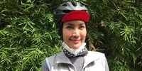 Steffy Burase Edukasi Pesepeda Cara Gowes Aman di Tengah Pandemi
