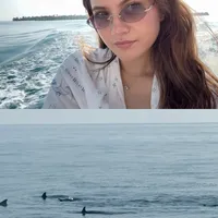 Potret Marsha Aruan Nikmati Liburan di Maldives, Gayanya Santai di Tepi Pantai