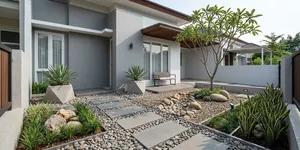 12 Cara Menata Taman Depan Rumah Minimalis Tanpa Banyak Tanaman, Minim Perawatan