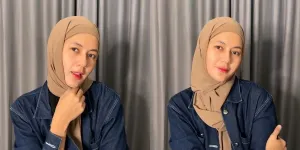 4 Potret Look Hijab ala Paula Verhoeven Tanpa Peniti dan Jarum Pentul