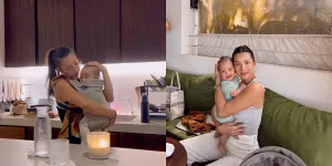 7 Potret Jennifer Bachdim Masak Sendiri Sambil Gendong Anak, Cekatan dan Tetap Tampil Cantik