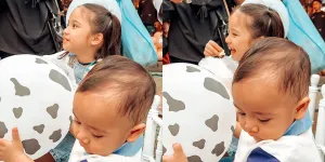 7 Potret Rayyanza dan Gempi Saat Makan Popcorn Bareng di Ultah Xabiru Anak Rachel Vennya - Bikin Netizen Gemas