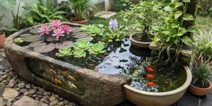 8 Ide Kombinasi Tanaman Air dan Ikan untuk Mini Pond Minimalis, Bikin Taman Makin Estetik