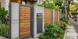 9 Inspirasi Pagar Rumah dengan Kotak Surat Terintegrasi untuk Tampilan Lebih Rapi