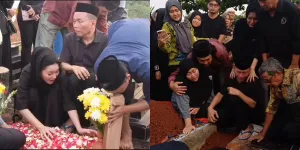 Anak Kedua Meninggal Dunia, Syifa Adik Ayu Ting Ting Menangis Saat Proses Pemakaman: Adek Kok Ninggalin Mama