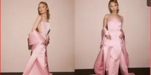 Gaya Elegan Ariana Grande di Gala National Board of Review dengan Gaun Soft Pink