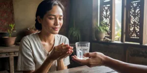 Arti Mimpi Diberi Air Putih Menurut Psikologi, Spiritual, dan Primbon Jawa Lengkap