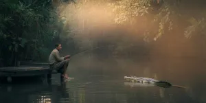 Arti Mimpi Memancing Buaya: Makna, Simbolisme, dan Tafsir Lengkap