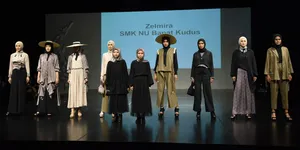 Bawa Tradisi Luwur, Koleksi Terbaru Siswi SMK NU Banat Tampil Memukau di Jogja Fashion Week 2021