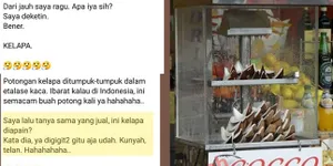 Cerita Unik Netizen Indonesia, Temukan Potongan Kelapa yang Dijadikan Cemilan di Italia
